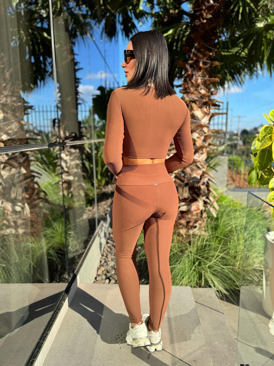 CROPPED FIORELLA CANELADO CHOCOLATE II